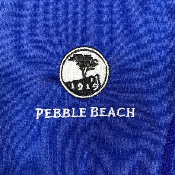 Lot of 2 Pebble Beach REI/Ashworth Men's Large L Blue 1/4 Zip Pullover Golf - Picture 3 of 16